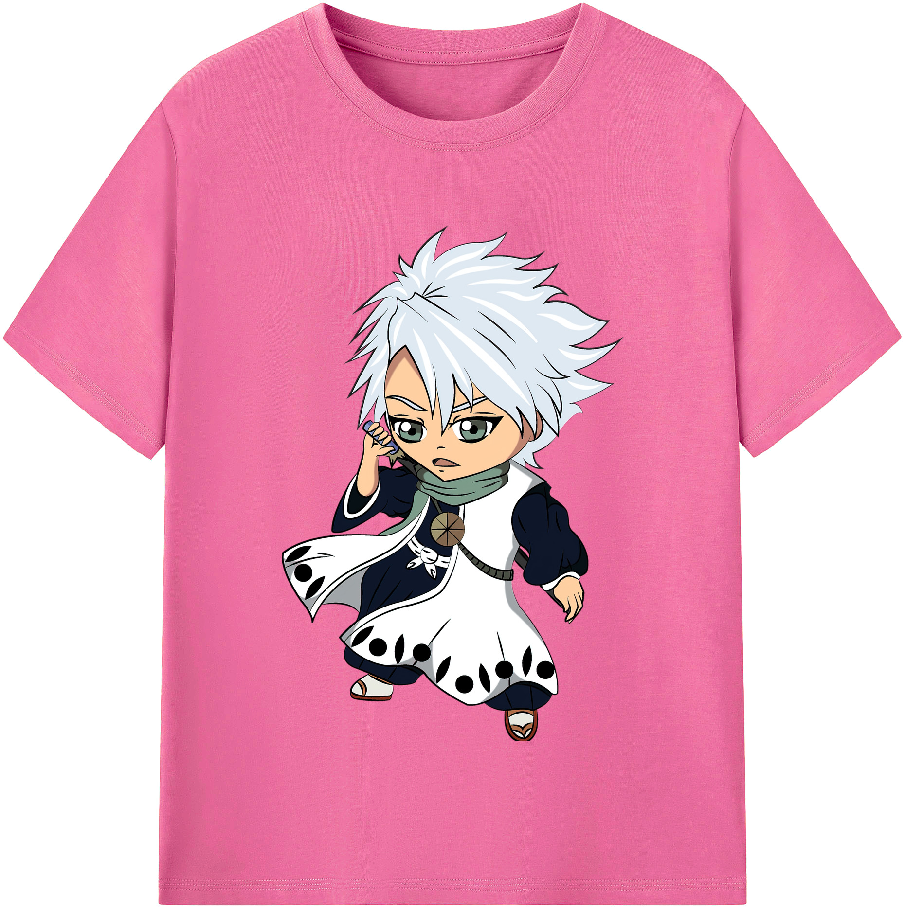 （画像用） ブリーチ 日番谷冬獅郎（ひつがや とうしろう） BLEACH Hitsugaya Toushirou レディースカジュアルプリントTシャツ（綿100％）
